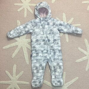 Baby Girl North Face Snowflake Thermoball Onesie